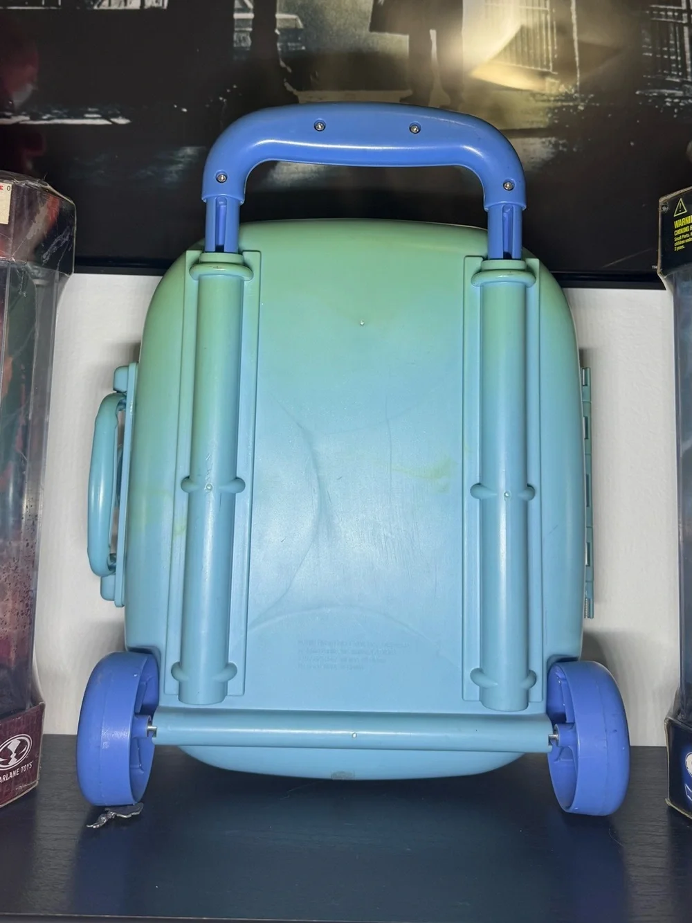 Vintage 2002 Blues Clues Toy Suitcase / Art Carry Case With Wheels